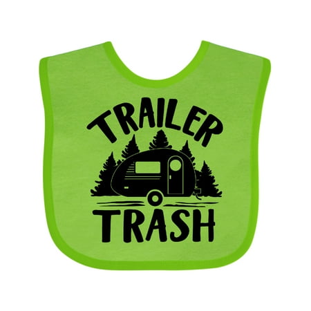 

Inktastic Trailer Trash- Camping Humor Boys or Girls Baby Bib