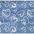thumbnail image 5 of oneOone Cotton Poplin Twill Blue Fabric Valentine Heart Dress Material Fabric Print Fabric By The Yard 56 Inch Wide, 5 of 6