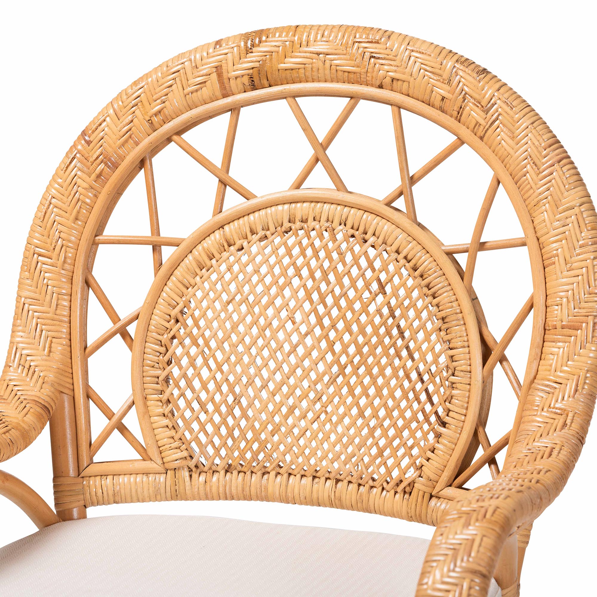 bali & pari Adam Boho Counter Stool, Counter Height, Light Honey
