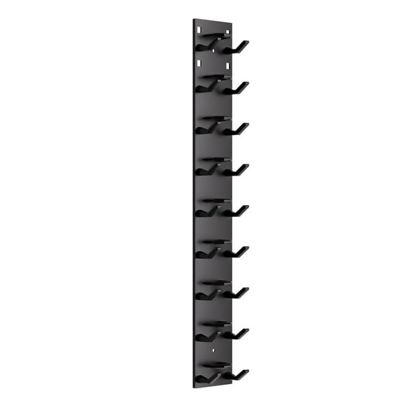 Baseball Cap Organizer Rack, No-Drill Wall Mounted Hat Storage With 12 Hooks For Closet Entryway Bedroom - Black