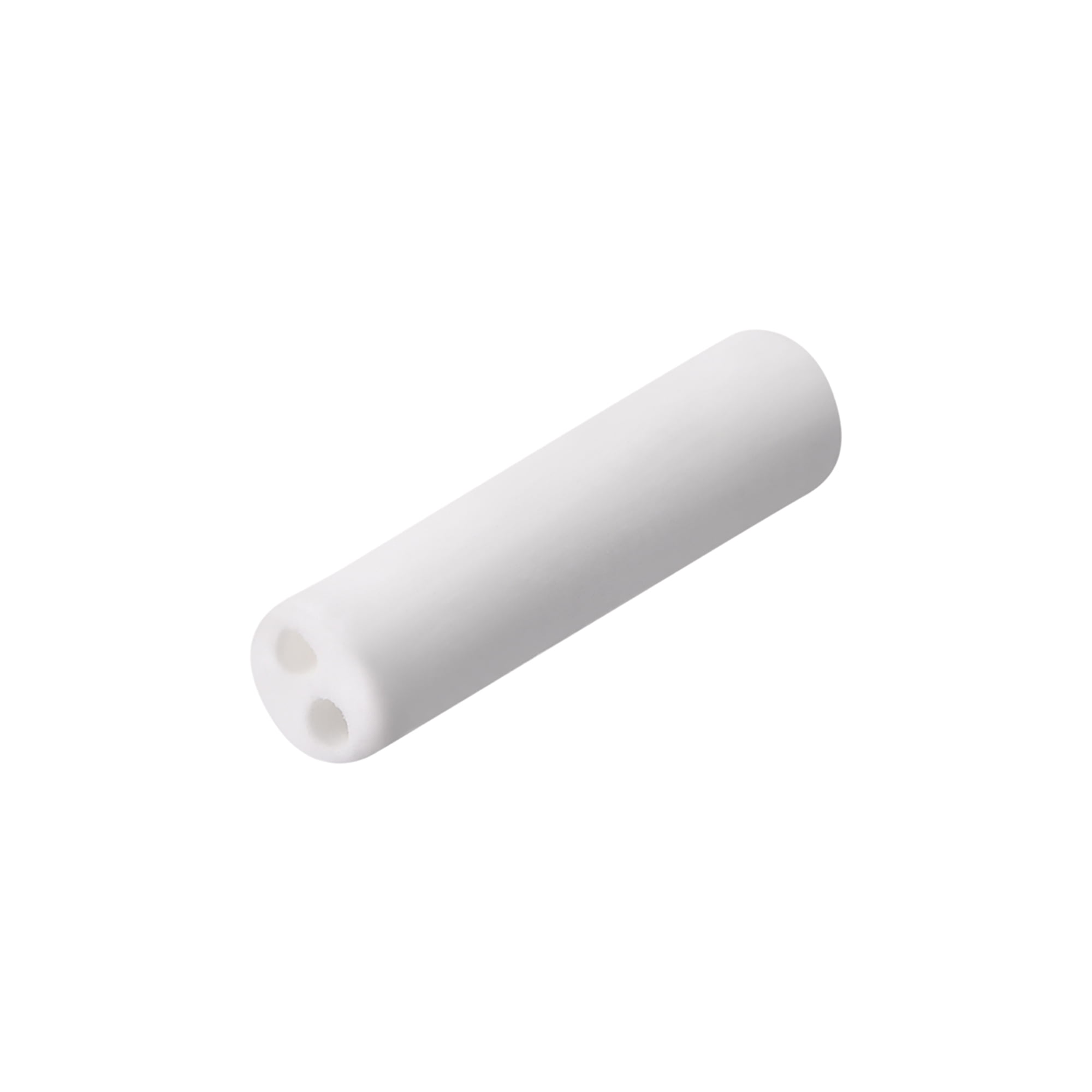 1mm Dia Ceramic Insulation Tube Twin Bore Alumina Porcelain Pipe 20 Pcs