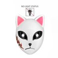 thumbnail image 1 of Máscara de Tanjirou de Anime Demon Slayer, Mascarilla de Sabito, máscara Led, disfraz de Makomo, accesorios para fiesta de Halloween, decoración de Pascua, 1 of 4