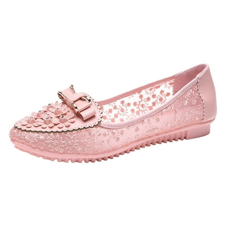 QYZEU Mesh Flats for Women Casual Slip on Shoes for Women Walking Lightweight Summer Shoes Women s Shoes Women s Leather Shoes Soft Sole Women s Shoes Pink 39