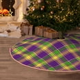thumbnail image 5 of Sikiie Mardi Gras Plaid Nativity Christmas Tree Skirt, Jesus Christian Winter Holiday Tree Mat Decoration(30-48IN)36", 5 of 6