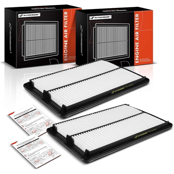 A-Premium 2-PC Engine Air Filter Compatible with Fisker Karma 2012 & Pontiac Solstice 2006-2009 & Saturn Sky 2007-2010, Replace# 15287103, 15925738
