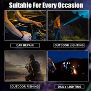 Rechargeable LED Flashlights, 90,000 Lumens Super Bright Flash Light, 7 Modes with COB Work Light, IPX6 Waterproof, Adjustable Tactical Powerful Handheld Flash Light for Home,Camping and Emergencies