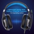 thumbnail image 3 of Gaming Headset Wired for PS5 PC PS4 Switch, Over Ear Gaming Headphones with Surround Noise Cancelling Mic/RGB/3.5mm for Xbox/Blue, 3 of 8