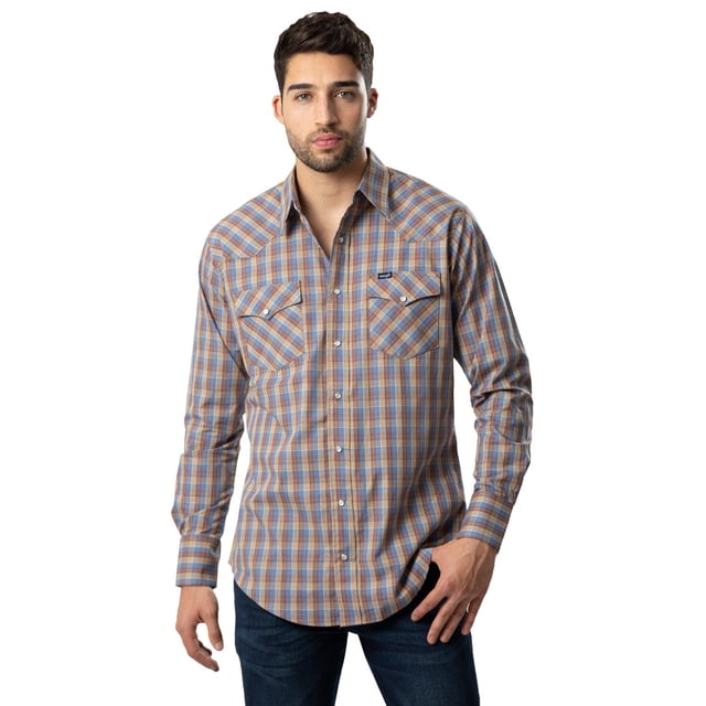 Camisa Vaquera Clásica Wrangler Manga larga Hombre 705 Azul CH