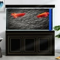 Rock Stone Decor Aquarium Background, Black Rock Fish Tank Background
