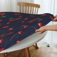 thumbnail image 5 of muroi Watercolor Cherry with Twig Round Fitted Tablecloth with Elastic Protector Table Kitchen Dinner Waterproof Oil-Proof Table Covers Fits 40"-44", Small, 5 of 6