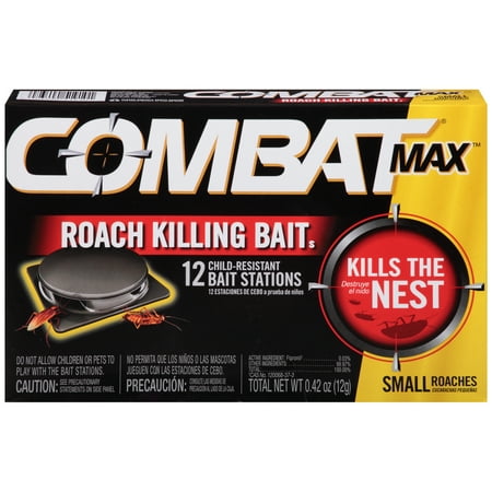 Combat Max Roach Killing Bait, Small Roach Bait Station, 12 (Best Homemade Roach Bait)