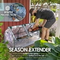 thumbnail image 2 of Garden Elements Indoor/Outdoor Metal Frame, Plastic Covered Cloche Angled Tunnel Greenhouse with Mesh Vents, White, Mini, 47”, 2 of 6