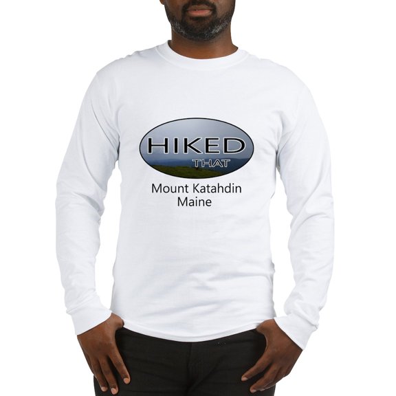 CafePress - Hiking Mount Katahdin Long Sleeve T Shirt - Unisex Cotton Long Sleeve T-Shirt