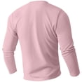 thumbnail image 5 of Timegard Long Sleeve Shirts for Men Fall Casual Breathable Button V Neck Shirts with Pocket Golf Work Solid Color Tee(Pink,M), 5 of 8