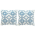 thumbnail image 2 of SAFAVIEH Nadia Soleil 20" x 20" Indoor/Outdoor Pillow, Royal Blue/Cream, Set of 2, 2 of 5