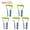Green-5PCS, variant on Rongzhen Handheld Seedling Transplanter Gardening Tool with Green Color