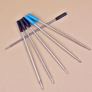 QINGZE 5 Pcs Replaceable Ballpoint Pen Refills Black Ink Refill, 1mm Medium Tip Point Metal Refill for Pen Writing Office H2X3