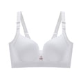 thumbnail image 1 of PEASKJP Soutien-Gorge Facile à Enfiler pour Femmes Coton Extensible Confort Extrême, Blanc 46, 1 of 4