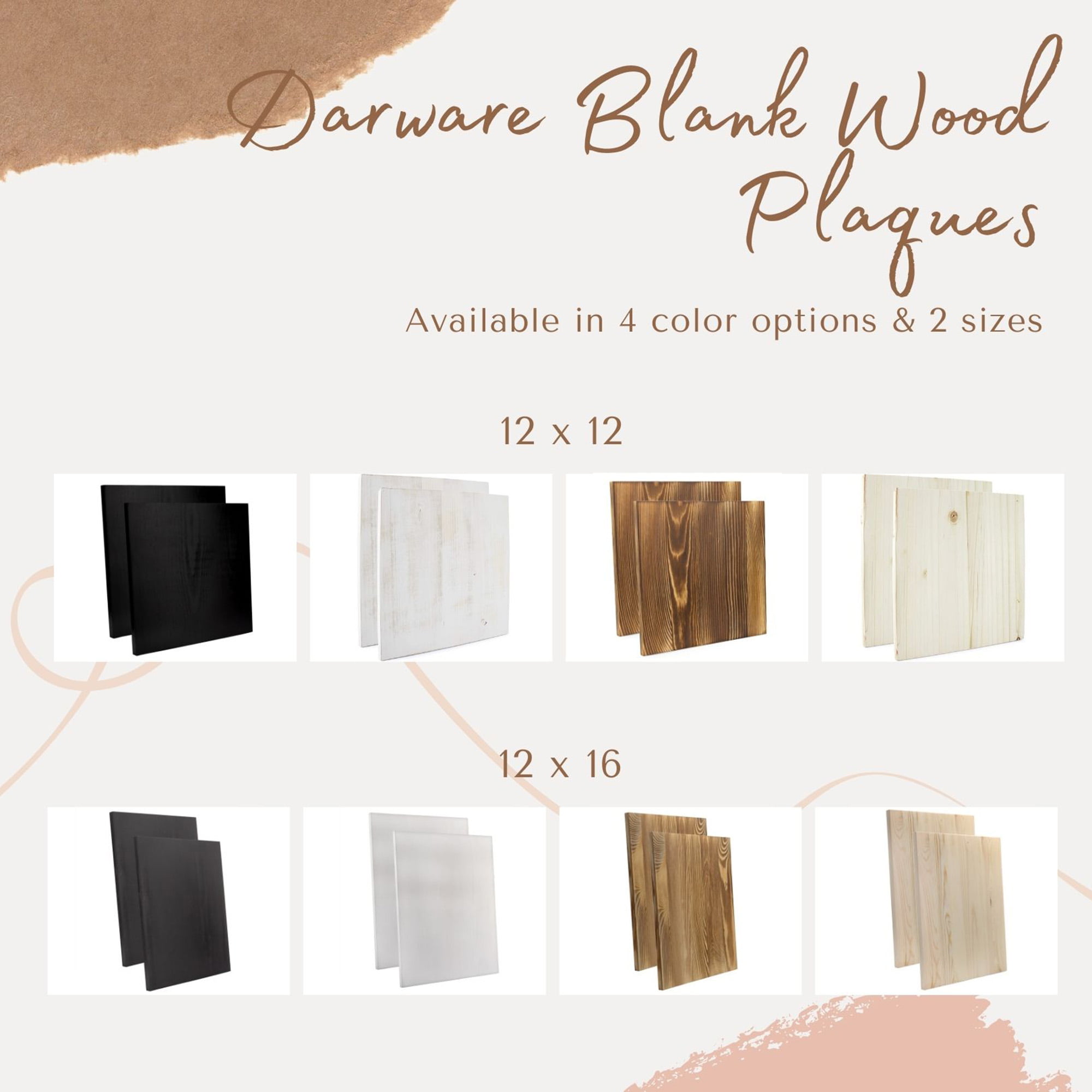 Darice Wood Rectangle Plaque, Natural