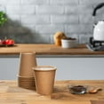 thumbnail image 3 of GUSTO 10 oz Kraft Paper Cups Disposable Coffee Cups Unbleached, 300-Pack, 3 of 8