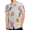 thumbnail image 4 of High Quality Hawaiian Shirts for Men Short Sleeve Aloha Beach Shirt Floral Summer Casual Button Down Shirts Blouses DJRO4K, 4 of 7