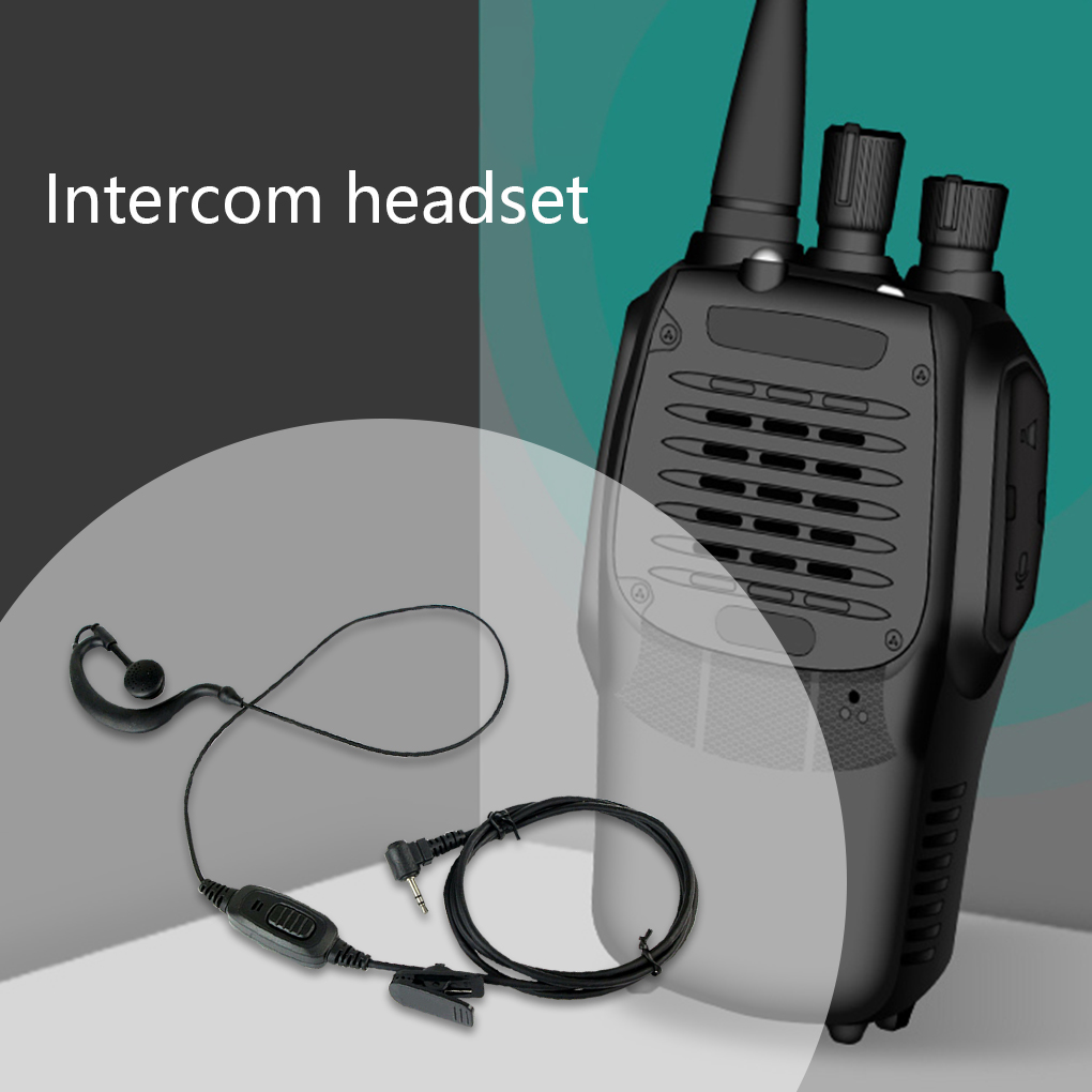 2.5mm Audio Interface Earpiece Walkie Talkie Headset PTT Mic Replacement  for HYT/Motorola Radio