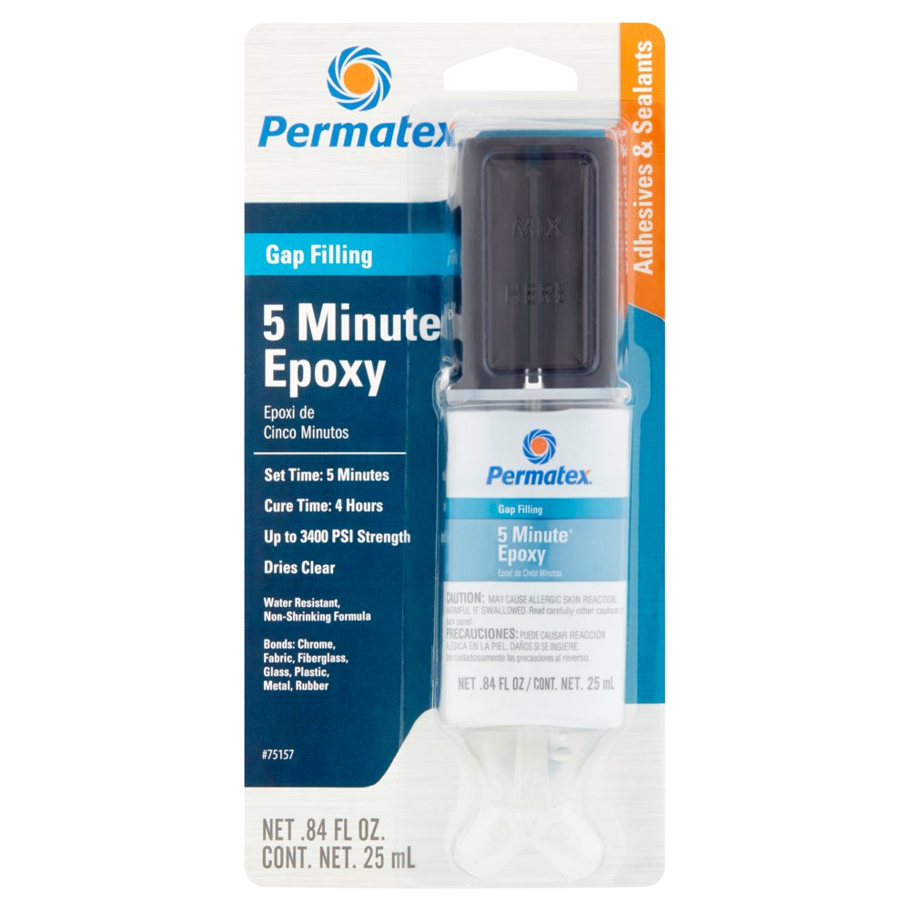 Permatex 5 Minute Epoxy, .84 fl oz 75157