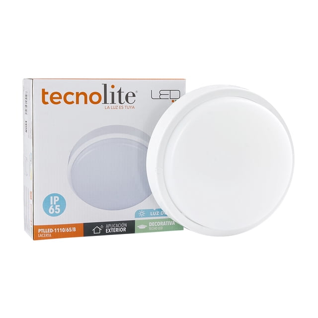 Lampara Sobreponer Techo Blanco 9w Luz Día Ptlled-1110/65/b Tecnolite