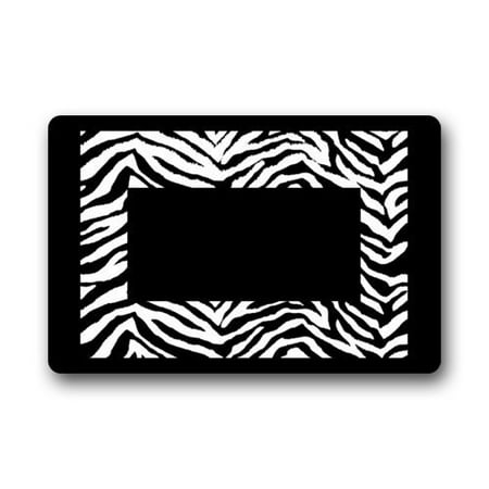 American Zebra Line - WinHome Zebra Print Stripes Lines Doormat Floor Mats Rugs Outdoors/Indoor Doormat Size 23.6x15.7 inches