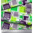thumbnail image 2 of Soimoi Green Rayon Crepe Fabric Geometric Abstract Print Fabric by Yard 46 Inch Wide, 2 of 3