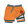 thumbnail image 1 of Pantalones cortos de compresión de Anime para hombre, ropa deportiva para gimnasio, 2 en 1, doble capa, entrenamiento, Fitness, rendimiento, 1 of 5