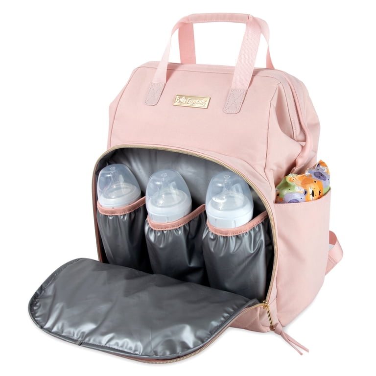 Baby Essentials Diaper Bag Backpack Tote, 2-Piece, Pink photo 7