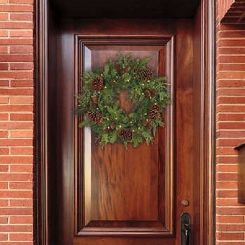 24" Mixed Greenery Artificial Wreath 1285253 - NEW