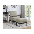 thumbnail image 2 of Best Master West Palm 2-Pc Fabric Accent Chair & Ottoman Set in Beige/Espresso, 2 of 3