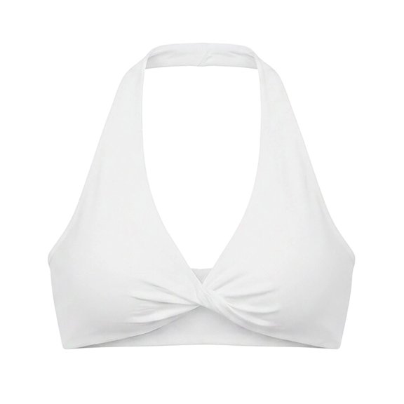 Sports Bra Women's Halter Twist Front Wireless Breathable Stretch Support Bra for Yoga Fitness Beach Daily Casual Layering