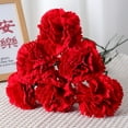 thumbnail image 5 of LShunze Artificial Red Carnations Flowers 1Pcs Silk Cartions Red Flowers with Long Stem for Tall Vase Wedding Bouquets Home Table Centerpieces Floral Arrangements, 5 of 8