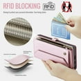 thumbnail image 4 of Compatible with Samsung Galaxy S25 Ultra Wallet Case, 10 Card Slots & 1 Zipper Coin Pocket & 1 Cash Slot & 1 Cash Pocket & Lanyard & Crossbody Strap & Kickstand & RFID Blocking Phone Case, Pink, 4 of 10