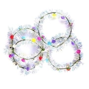 20 PACK Glow in the Dark Party Supplies,10 Glow Bracelet & 10 LED Headbands