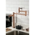 thumbnail image 2 of Kingston Brass KS870DKLAC Kaiser Deck Mount Pot Filler Faucet, Antique Copper, 2 of 8