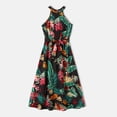 thumbnail image 3 of PatPat Tenues Assorties pour la Famille Robe à Dos Nu Imprimé Floral de Plantes Partout Robe Hawaïenne à Manches Courtes Femme m, 3 of 5