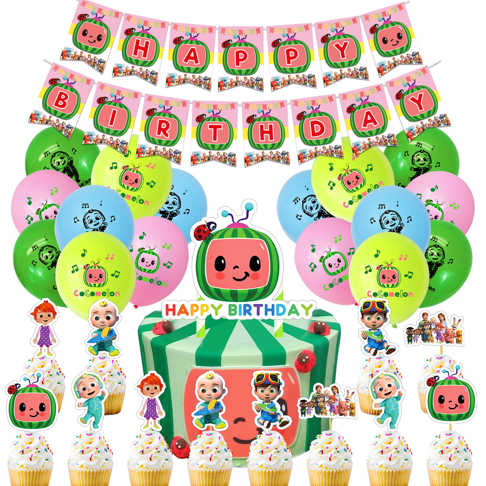 Details about  / Cocomelon Birthday Party Supplies Set Cocomelon Party Decoration
