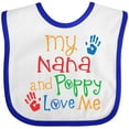thumbnail image 3 of Inktastic Nana and Poppy Love Me Boys or Girls Baby Bib, 3 of 4