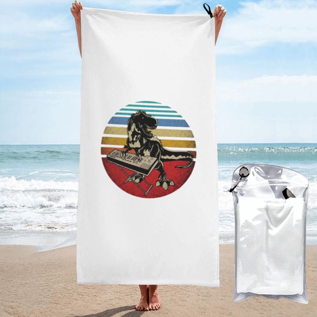 Toalla de playa de microfibra con sintetizador de música analógica retro japonés, suave manta de playa para desfiles, natación, yoga, mujeres y hombres