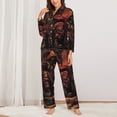 thumbnail image 2 of Balery Dark Skull King Throne Pattern Pajama Sets for Women Long Sleeve 2 Piece Sleepwear Loungewear Sets Soft PJ's with Pockets Long Sleeve Comfy Pj Sets-Small, 2 of 7