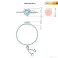 thumbnail image 4 of ANGARA Natural Heart-Shaped Aquamarine Bolo Ring with Diamond Halo in 14K White Gold for Women (Size-4mm) | March Birthstone, Birthday, Anniversary, Jewelry Gift for Women | Natural Aquamarine Ring, 4 of 9