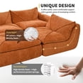 thumbnail image 4 of EPOWP 116'' Modular Sectional Sofa, L Shaped Boneless Cloud Couch, Convertible Chenille Couches Set with Ottoman, Memory Foam Sectional Couches for Living Room, Comfy Floor Sofa, No Assembly(Orange), 4 of 6