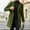 Green, variant on Mens Single Trench Coat Slim Winter Coat Lapel Collar Long Sleeve Padded Leather Jacket Vintage Thicken Coat Sheepskin Jacket