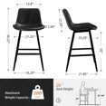 thumbnail image 4 of Dycanpo Modern Faux Leather 26 Inch,Counter Height Bar Stools Set of 4,for Home Kitchen, Black, 4 of 6