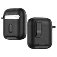 thumbnail image 2 of Decase Compatible with Apple Airpods 2nd Gen / 1st Gen Case with Phone Stand,Full Body Drop Protection Cover Automatic Snap Switch Lock Design with Carabiner Keychain Headphone Case,White, 2 of 7