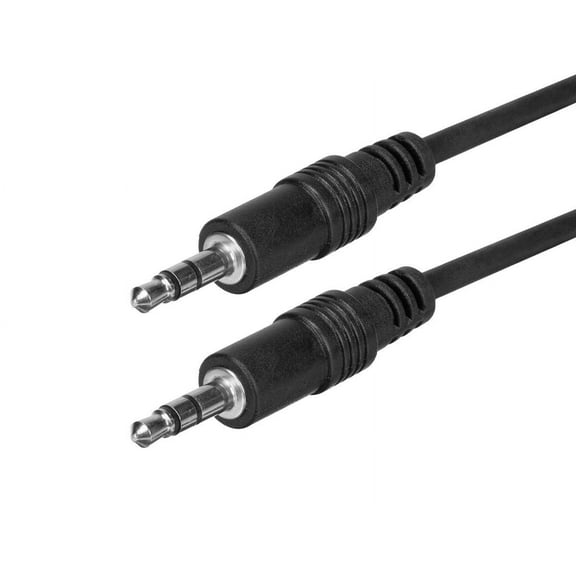 Monoprice Audio/Stereo Cable - 12 Feet - Black | 3.5mm Plug/Plug Male/Male